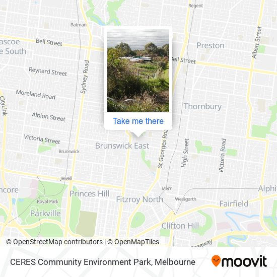 Mapa CERES Community Environment Park