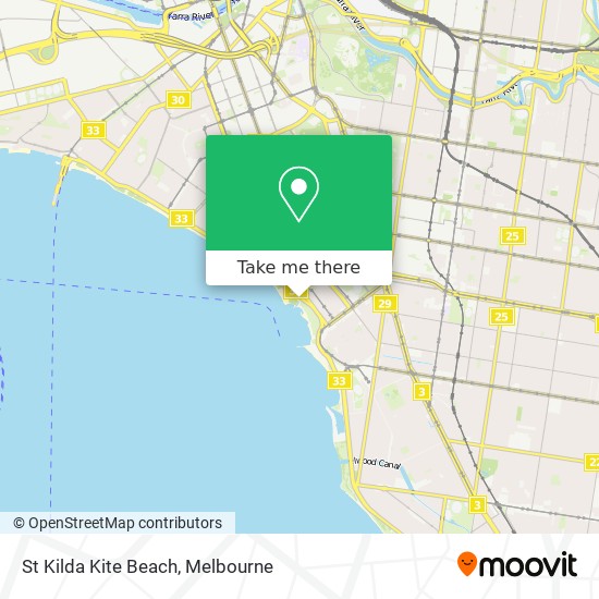 St Kilda Kite Beach map