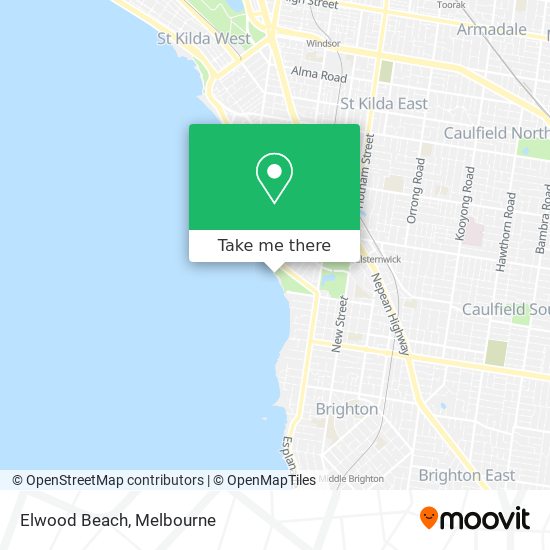 Mapa Elwood Beach