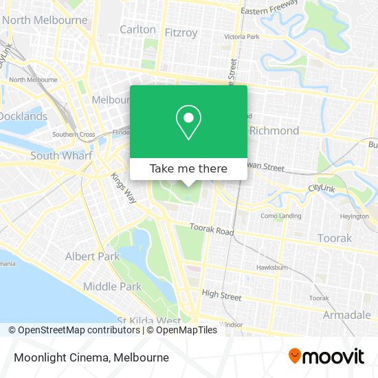 Mapa Moonlight Cinema