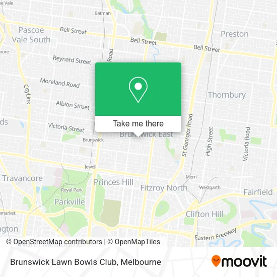 Brunswick Lawn Bowls Club map