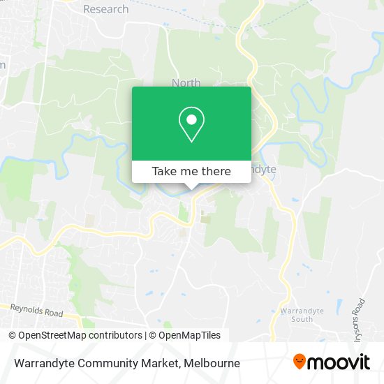 Warrandyte Community Market map