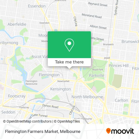 Mapa Flemington Farmers Market