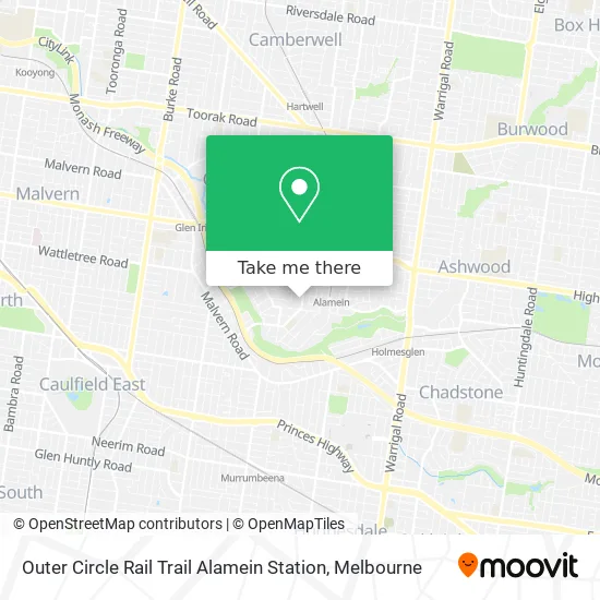Outer Circle Railway Map How To Get To Outer Circle Rail Trail Alamein Station In Ashburton By Bus,  Train Or Tram?