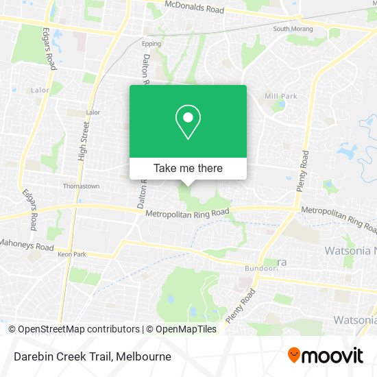Darebin Creek Trail map