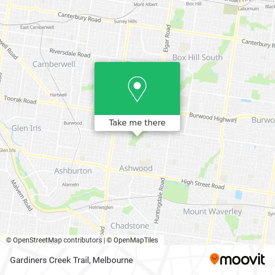 Gardiners Creek Trail Map How To Get To Gardiners Creek Trail In Burwood By Bus, Train Or Tram?
