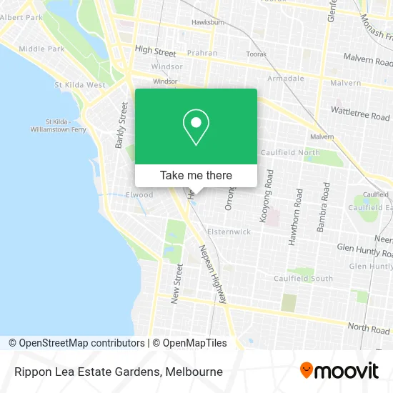 Mapa Rippon Lea Estate Gardens