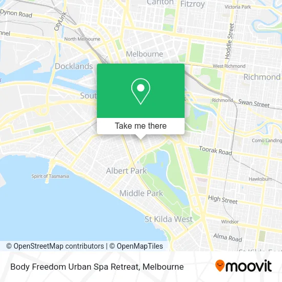 Body Freedom Urban Spa Retreat map
