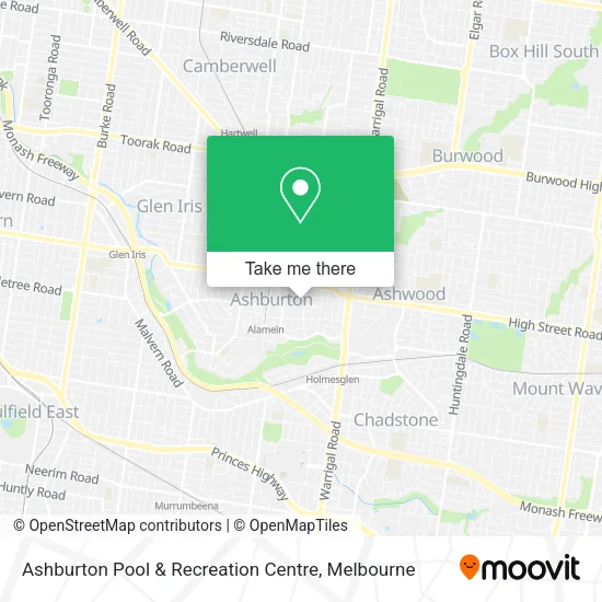 Ashburton Pool & Recreation Centre map