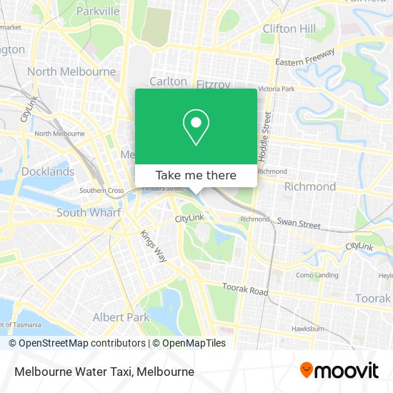 Melbourne Water Taxi map