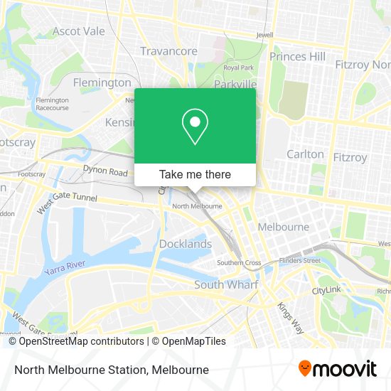 North Melbourne Station map
