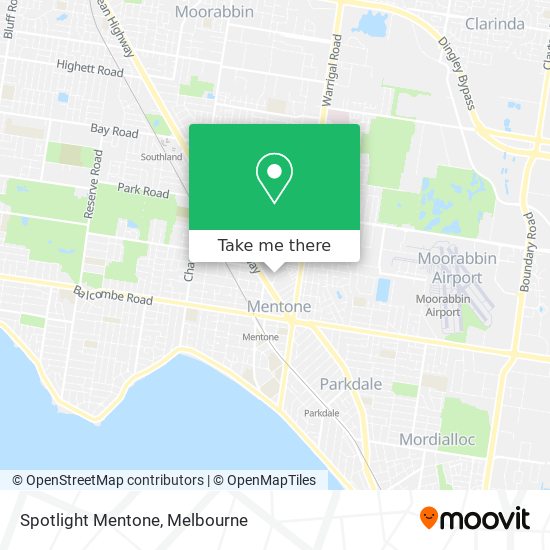 Spotlight Mentone map