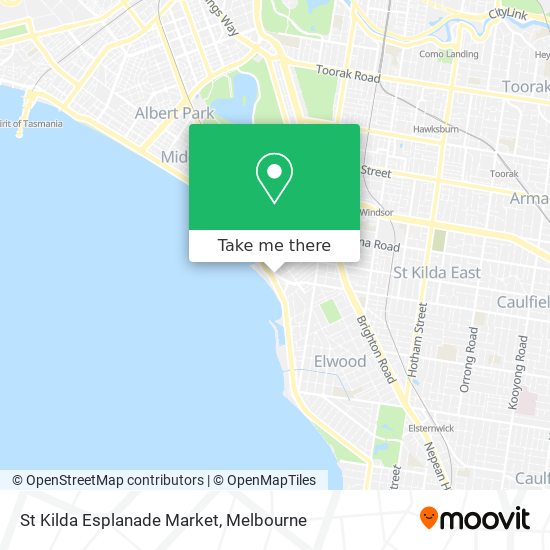 St Kilda Esplanade Market map
