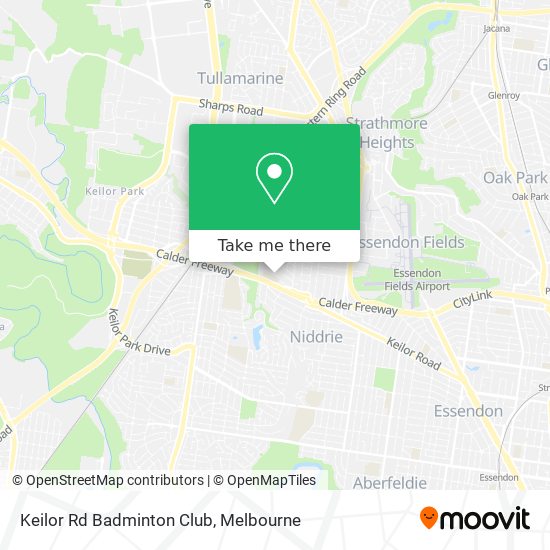 Keilor Rd Badminton Club map