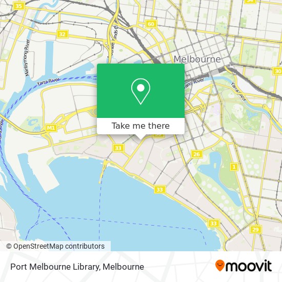 Mapa Port Melbourne Library
