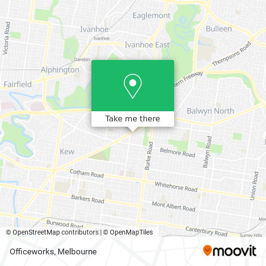 Officeworks map