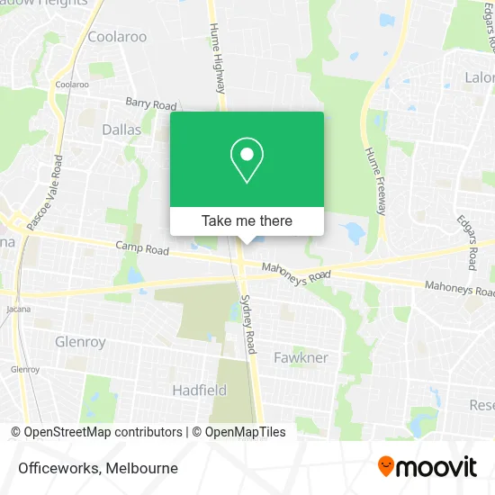 Officeworks map