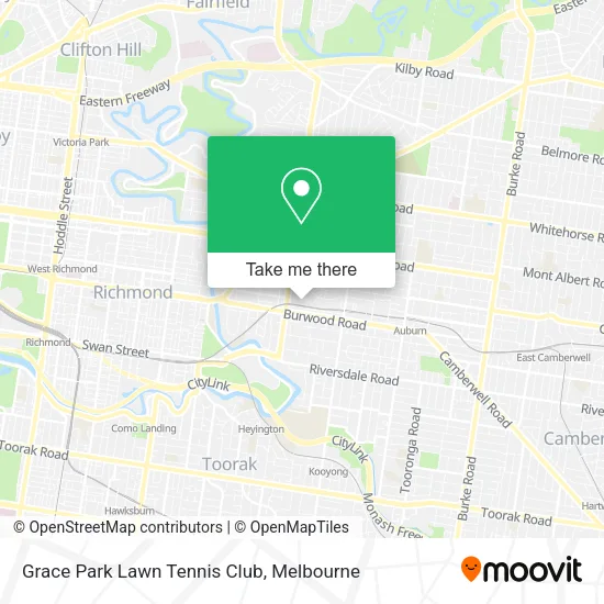 Grace Park Lawn Tennis Club map
