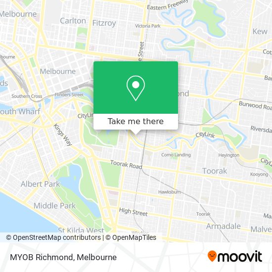 MYOB Richmond map
