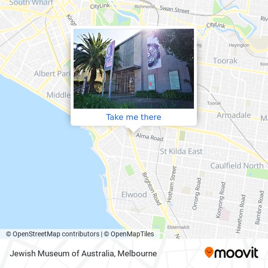Mapa Jewish Museum of Australia