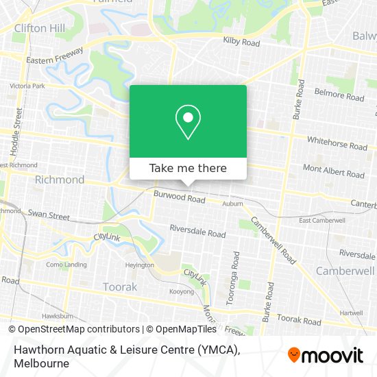 Mapa Hawthorn Aquatic & Leisure Centre (YMCA)