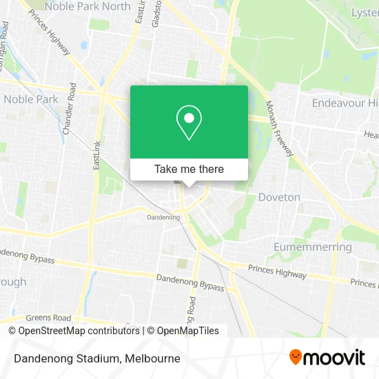 Dandenong Stadium map