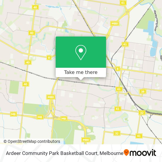 Mapa Ardeer Community Park Basketball Court