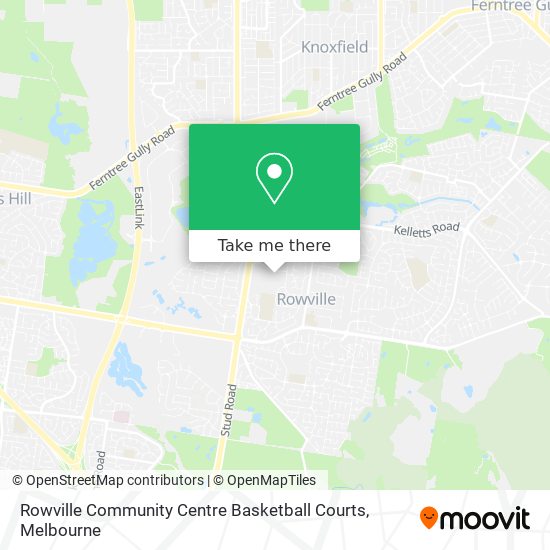 Rowville Community Centre Basketball Courts map