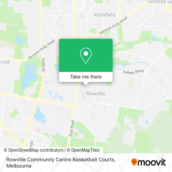 Rowville Community Centre Basketball Courts map