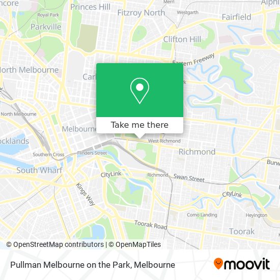 Pullman Melbourne on the Park map