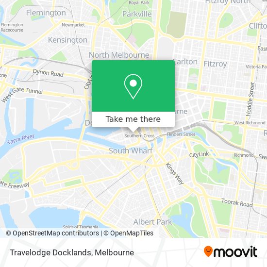 Mapa Travelodge Docklands