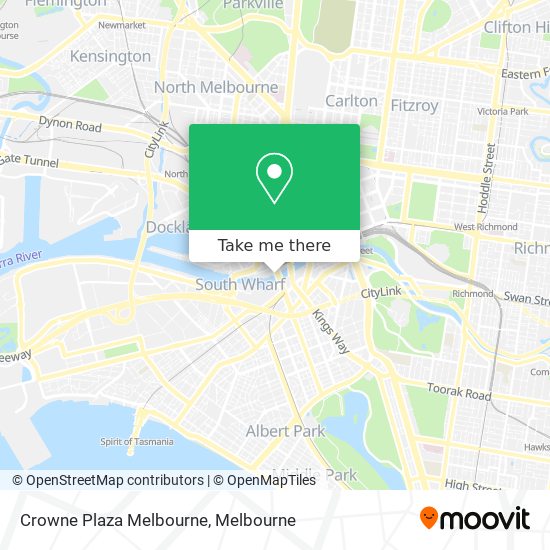 Mapa Crowne Plaza Melbourne