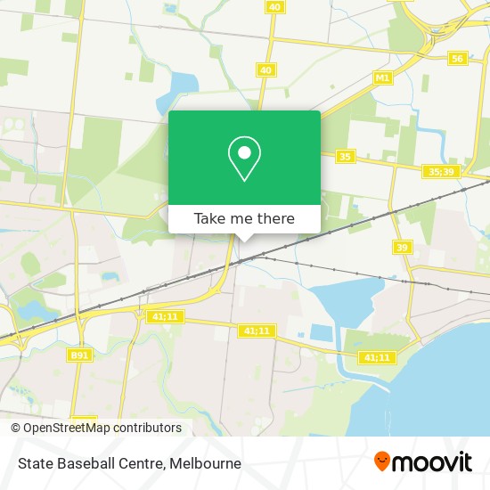 State Baseball Centre map