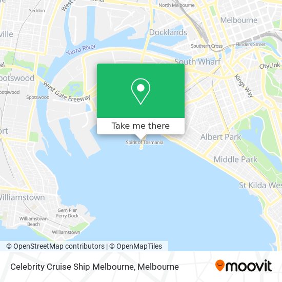 Celebrity Cruise Ship Melbourne map