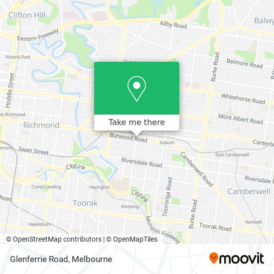 Glenferrie Road map