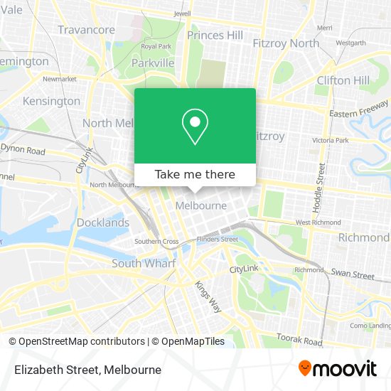 Mapa Elizabeth Street