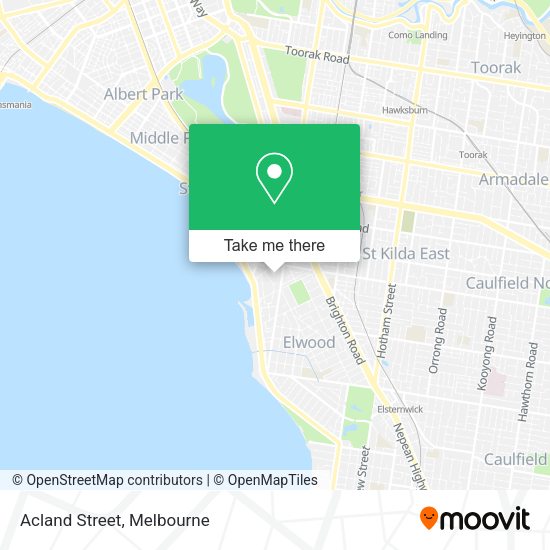 Acland Street map