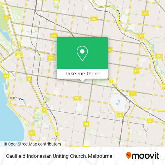 Caulfield Indonesian Uniting Church map