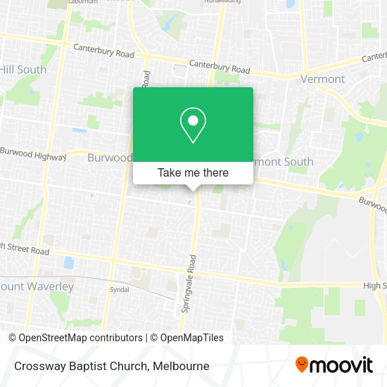 Crossway Baptist Church map