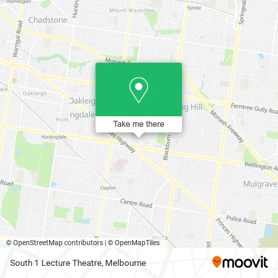 South 1 Lecture Theatre map