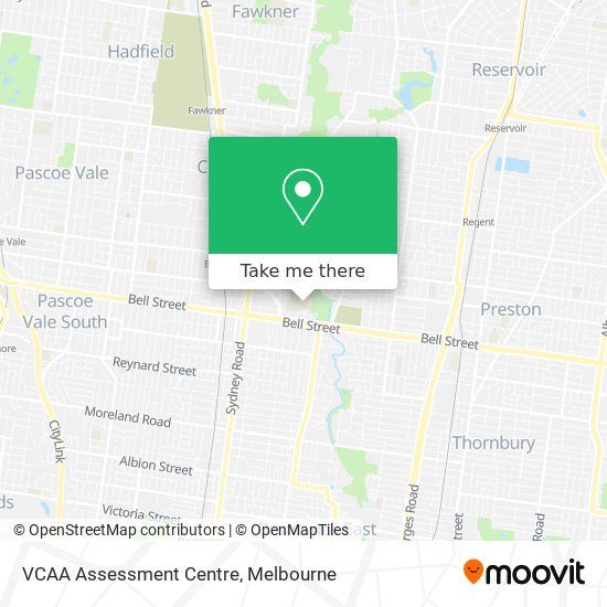 VCAA Assessment Centre map