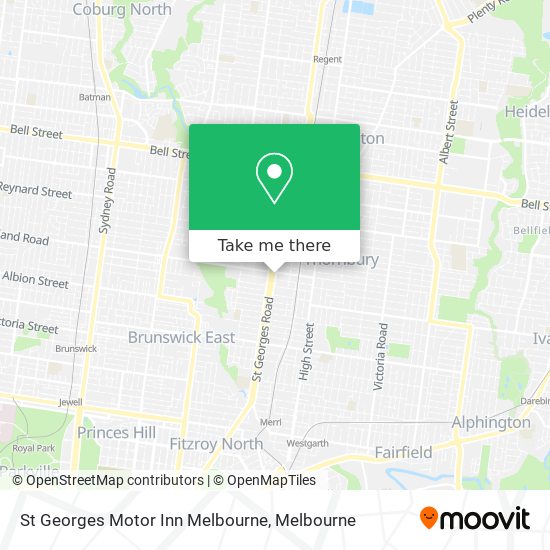 St Georges Motor Inn Melbourne map