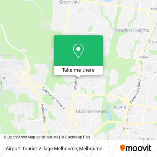 Mapa Airport Tourist Village Melbourne