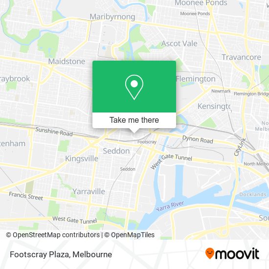 Mapa Footscray Plaza