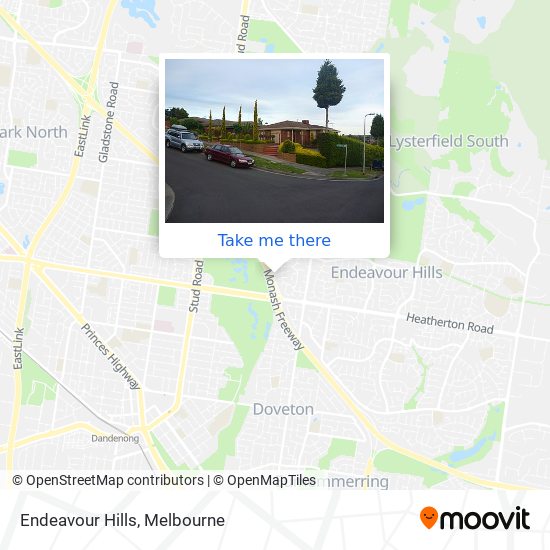 Endeavour Hills map