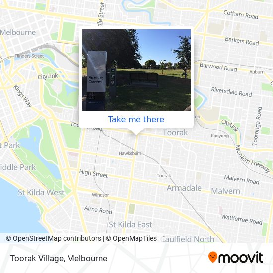 Mapa Toorak Village