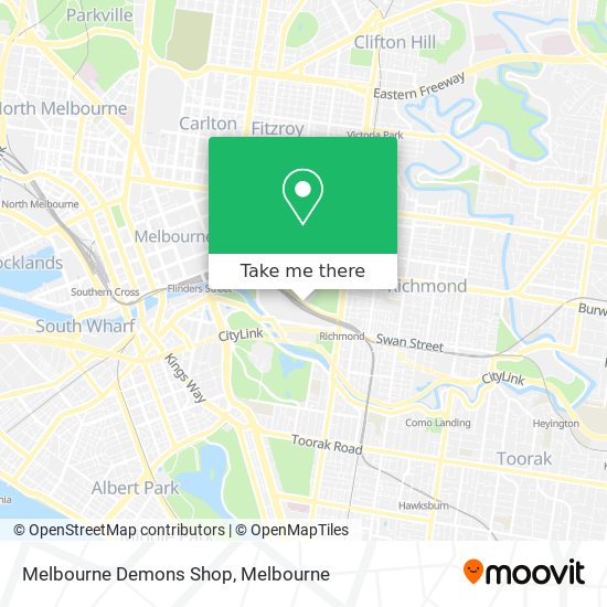 Melbourne Demons Shop map