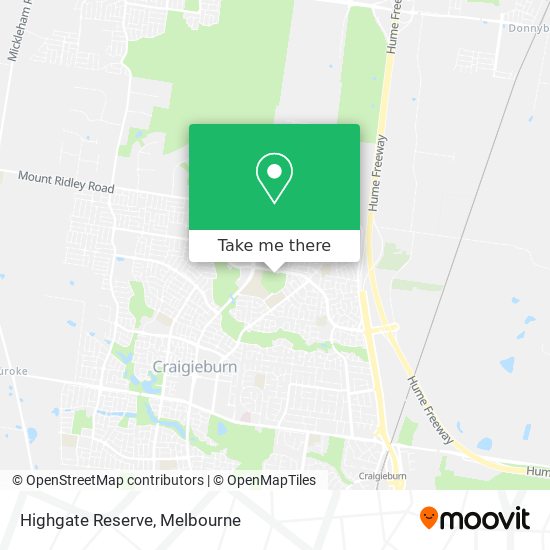 Highgate Reserve map
