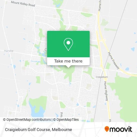 Craigieburn Golf Course map