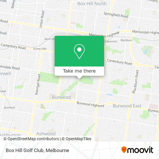 Box Hill Golf Club map